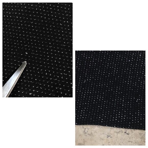 Michael Kors Sparkly Long Sleeve Cowl Back Black Blouse Top Metallic Size Medium - Picture 11 of 16